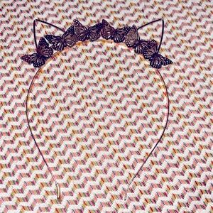 Girl golden ear butterfly headband